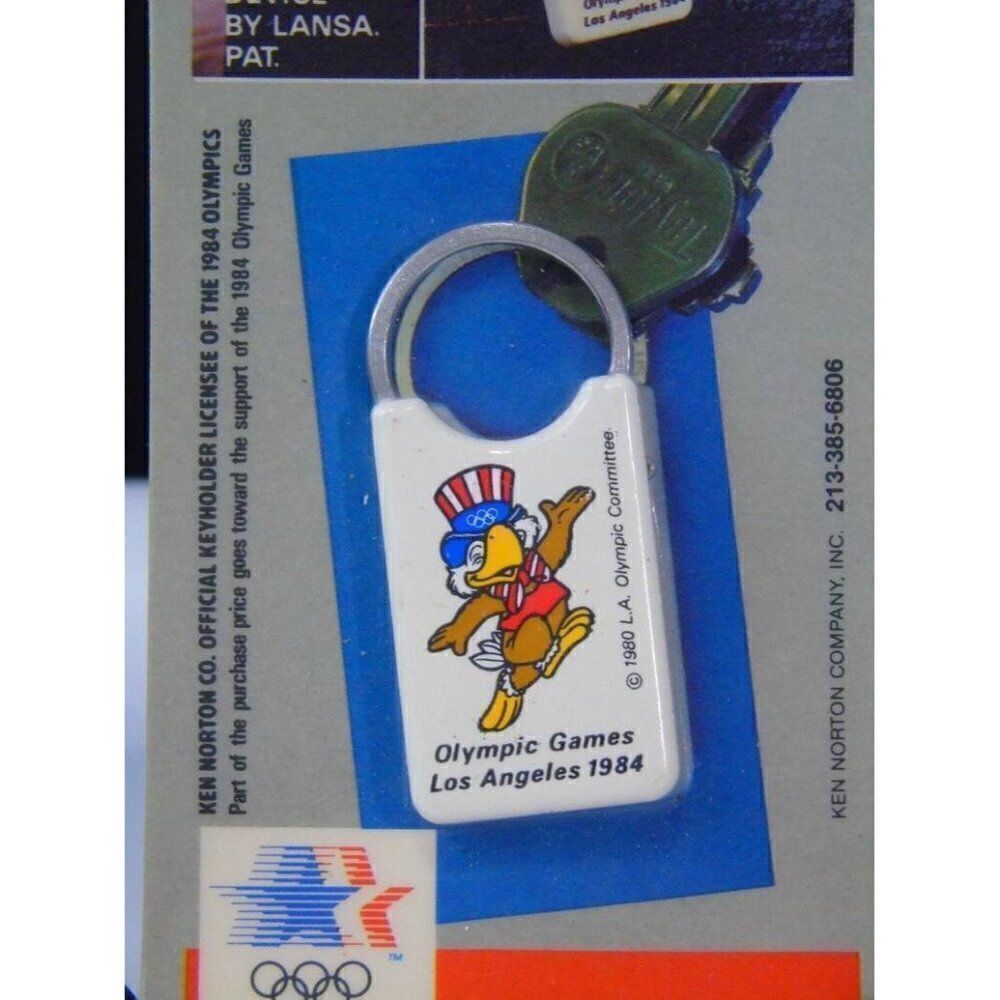 Vintage Olympics Keyholder Sam the Olympic Eagle 1984 Los Angeles Olympic Games
